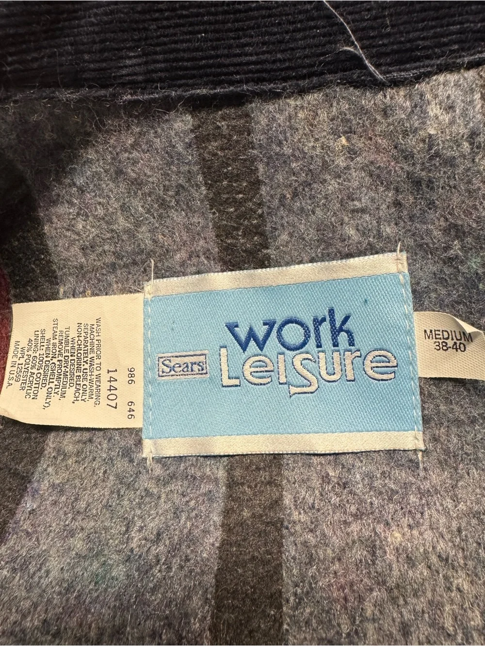Vintage Sears Navy Denim Chore Jacket